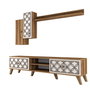 Hanah Home Unidad de TV Class S - Nogal y Blanco